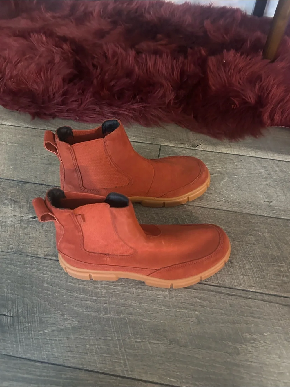 Sorel Women's Rust Orange Chelsea Platform Boots